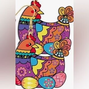 Funny Acrylic Chicken/ Hen Earrings 🔥